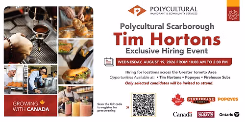 Tim Hortons Exclusive Hiring Event