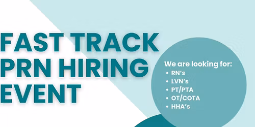 Fast Track PRN Hiring Event