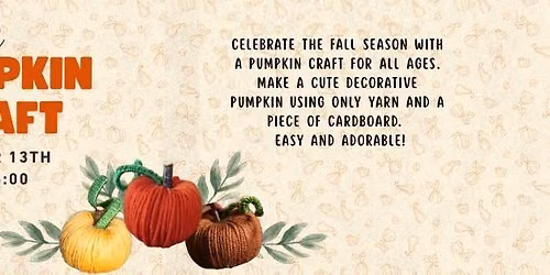 Yarn Pumpkin Craft for Kids