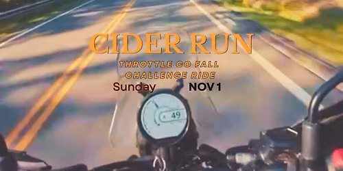 Cider Run (TCo Fall Challenge Run) EXACT TIME TBD