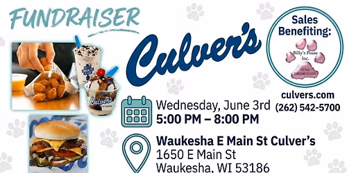 Waukesha Culver's Fundraiser for Billy's Posse