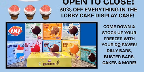 Super Cake Sale at Morton DQ! 