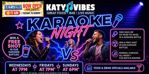\ud83c\udfa4 Karaoke Night Battles at Katy Vibes! \ud83c\udfa4