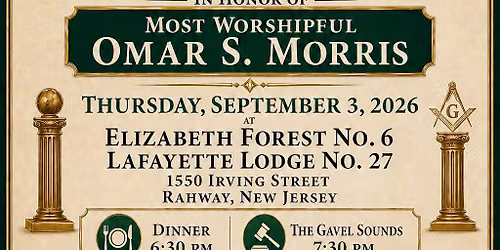 Tall Cedars Grand Master's Class: Elizabeth Forest No. 6