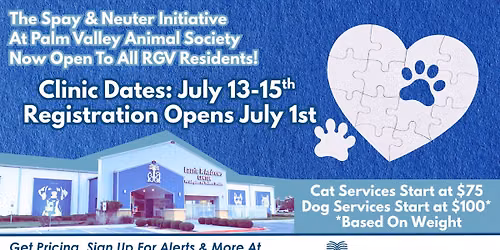 The Spay & Neuter Initiative At PVAS, July 13-15th!\ud83d\udc3e\ud83e\ude7a