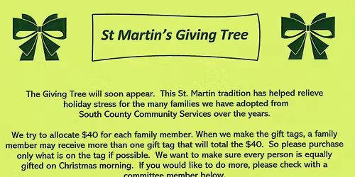 The Giving Tree with South County Community Services