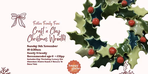 \ud83c\udf84 Festive Family Fun: Craft a Clay Christmas Wreath!