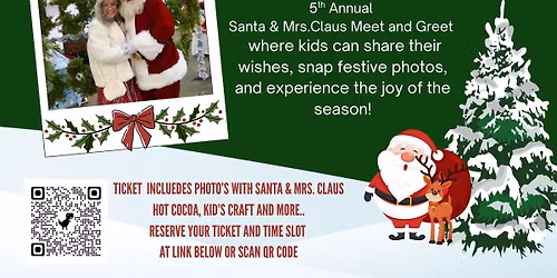 Beans & Greens 5th Annual Santa & Mrs. Claus Meet & Greet