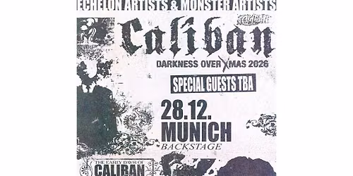 CALIBAN | DARKNESS OVER XMAS 2026 | BACKSTAGE M\u00dcNCHEN 2026