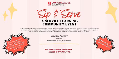 Sip & Serve: A Service Learning Community Event