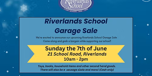 Riverlands School Garage Sale 2026