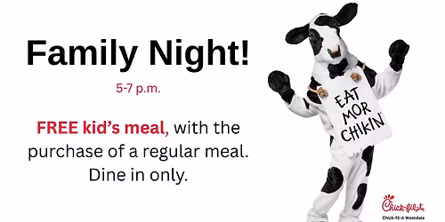 Family Night! (FREE Kid's Meal!)