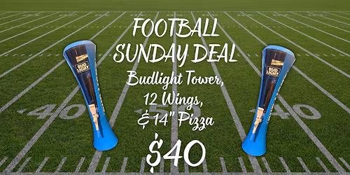 Sunday Football Bar Deal