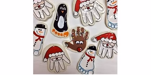 \ud83c\udf84 Holiday Handprint & Footprint Keepsakes \ud83c\udf85You Choose Time