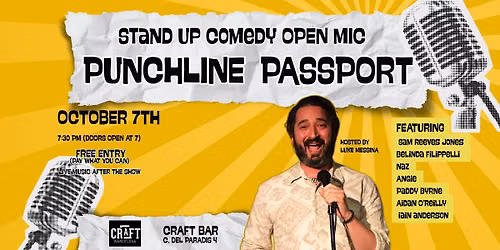 Punchline Passport: English Standup Comedy October 7th