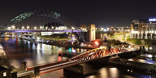 Learn Light Trails and Night Photography - Newcastle Quayside