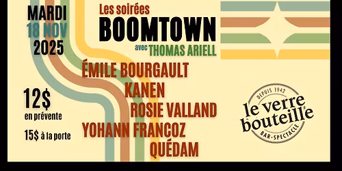 Les soir\u00e9es BOOMTOWN avec Thomas Ariell