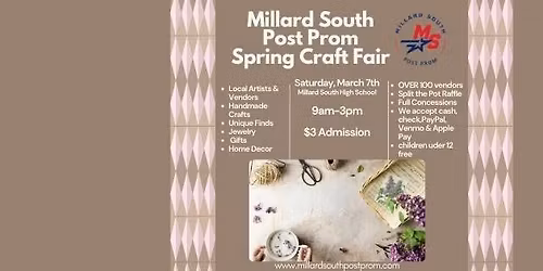 Millard South Post Prom Spring Craft Fair 