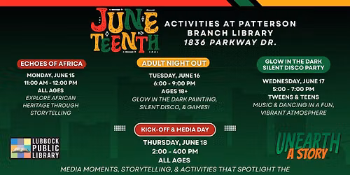 Juneteenth Kick-Off & Media Day at Patterson Branch Library