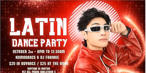 October 2026 Latin Dance Workshop and Dance Party!!