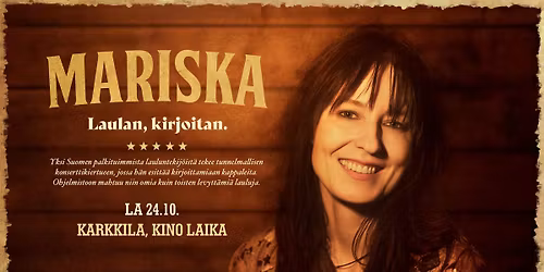 MARISKA - Laulan, kirjoitan.