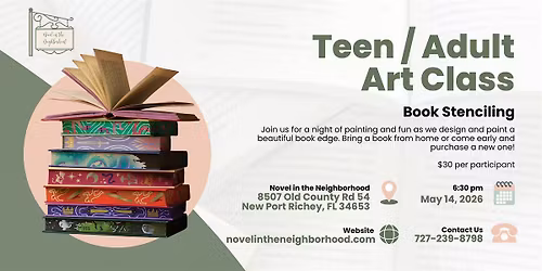 Teen\/Adult Art Class: Book Stenciling