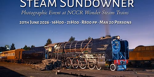 Steam Sundowner Photographic event at Wonder Steam Trains