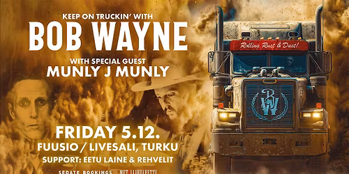 KANTRIHELVETTI'25: Bob Wayne (Usa) & Munly J Munly (Usa) + support @ Fuusio\/Livesali, Turku 5.12.