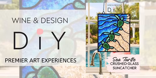 Sea Turtle Crushed Glass Resin Suncatcher