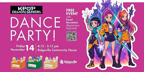 KPop Demon Hunters Dance Party w\/Food Drive