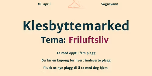 Klesbyttemarked for friluftskl\u00e6r 