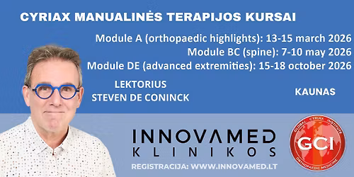 Cyriax manualin\u0117s terapijos kursai