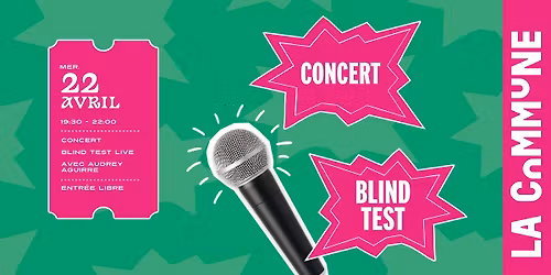 \ud83c\udfa4 Concert live & Blind Test avec Audrey Aguirre