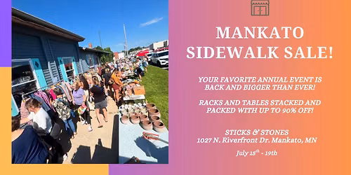 ANNUAL MANKATO SIDEWALK SALE \u2600\ufe0f\u203c\ufe0f