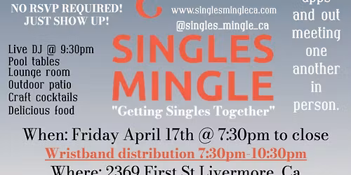 Singles Mingle @ Rebel Kitchen and Libations in Livermore