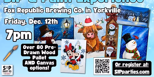 Pre-Drawn SIP & Paint Experience! Fox Republic Brewing Co.