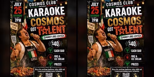 KARAOKE NIGHT: Cosmos Got Talent, Summer BBQ Edition