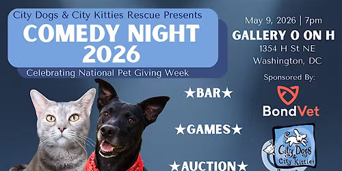 Comedy Night with City Dogs & City Kitties Rescue