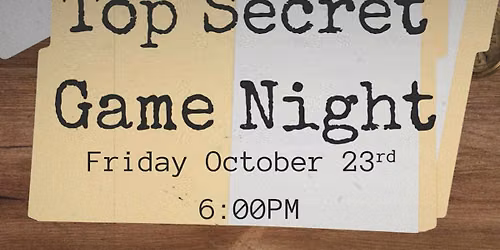 Top Secret Game Night