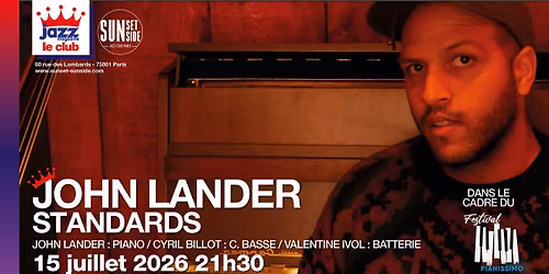 Jazz Magazine \u2022 Le Club pr\u00e9sente John Lander Trio