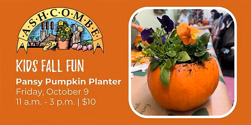 Kids Pansy Pumpkin Planter