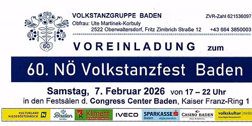60. N\u00d6 Volkstanzfest Baden