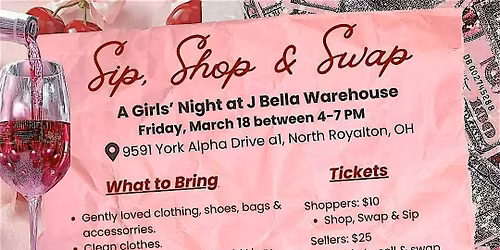 Sip, Swap, and Shop Ladies Night!