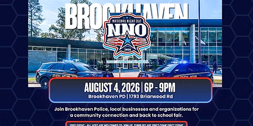 Brookhaven Police National Night Out Back to School Bash