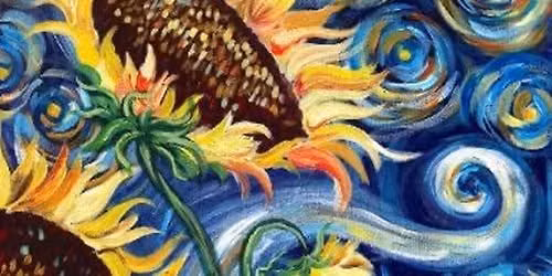 Paint & Sip Event @ Dashi Wine Bar and Emporium: Starry Sunflowers