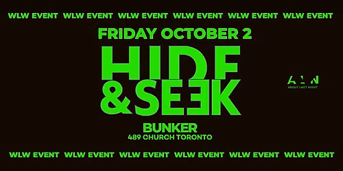 Hide & Seek x BUNKER - OCTOBER - WLW Sapphic Event