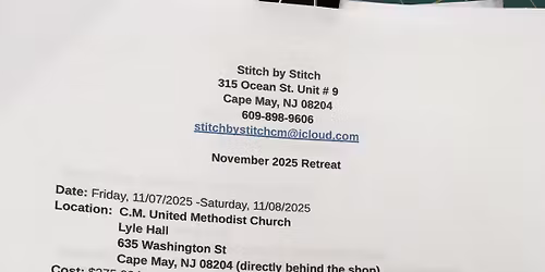 2025 Stitch by Stitch Retreat