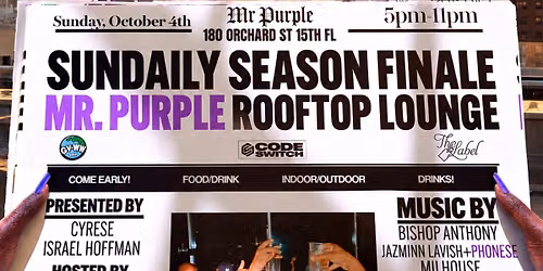 Sundaily Summer 2026 Finale @ Mr Purple Rooftop
