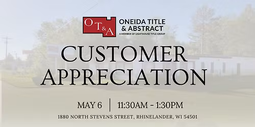 Oneida Title Customer Appreciation