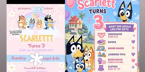 Scars bluey party \ud83c\udf88